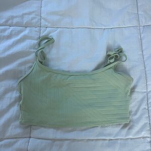 Aerie Light Green Ribbed Tank Top